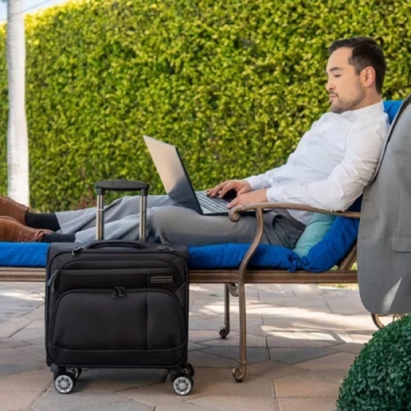 American Green Travel 17” Carry-On Spinner Laptop Briefcase Underseater bag - Picture 4 of 16